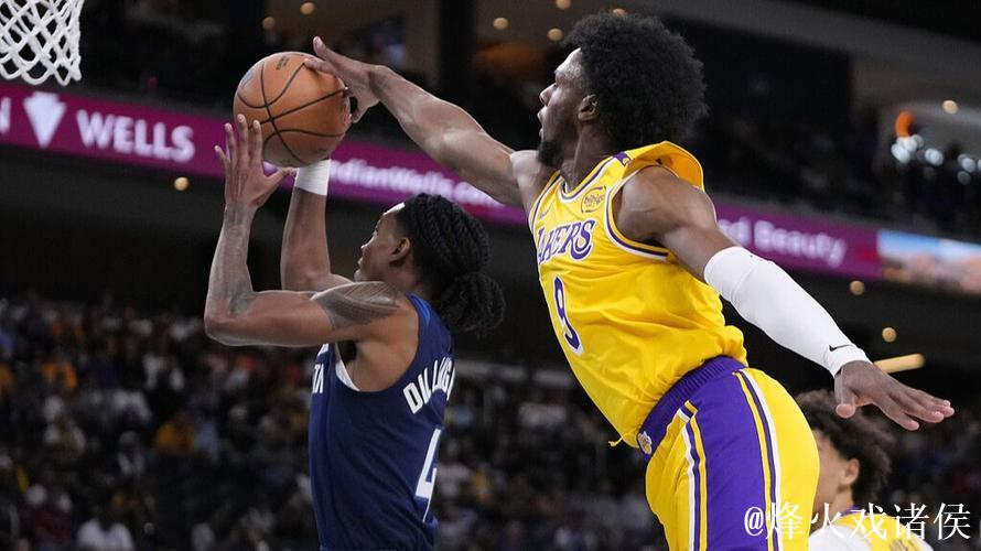 季前赛-詹眉缺阵湖人负森林狼 布朗尼全场6中1